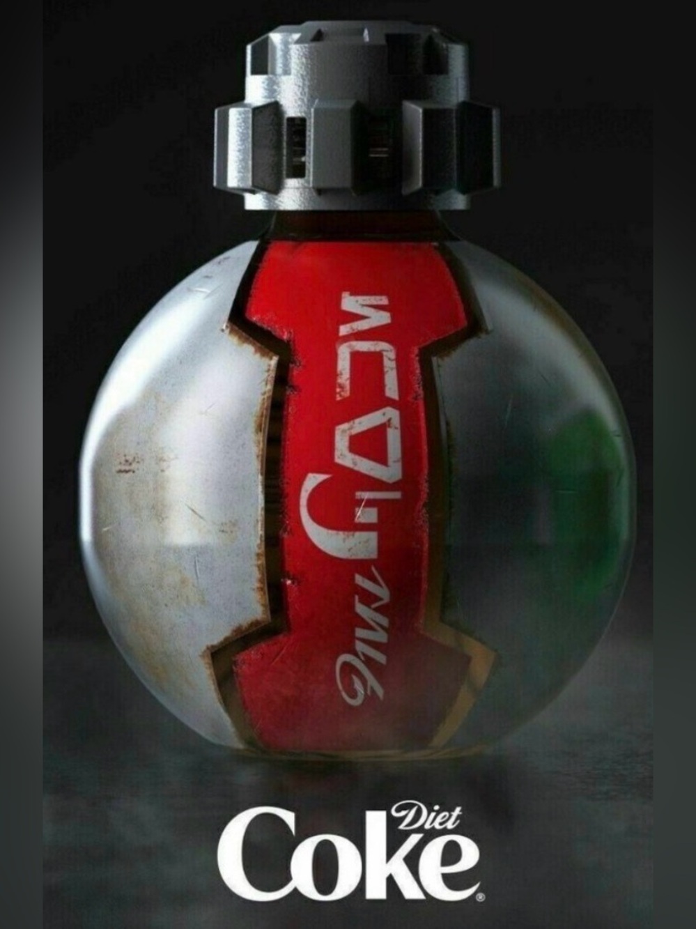 Two Disney Parks Star Wars Galaxy’s Edge Thermal Detonator Diet Coke bottles